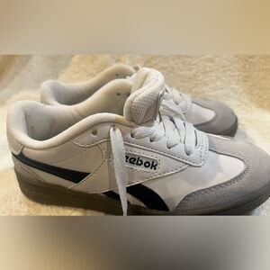 Reebok White, Blue and Grey Classic Sneakers